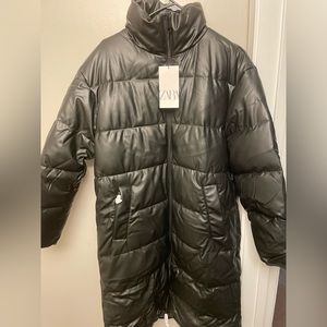 New Zara Leather coat for sale